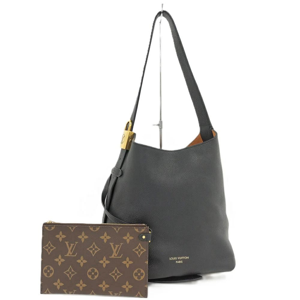 Louis Vuitton Low Key Hobo Shoulder Bag Leather Black